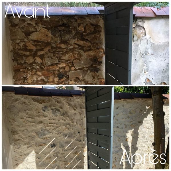 Remise à neuf d'un mur de clôture (1)