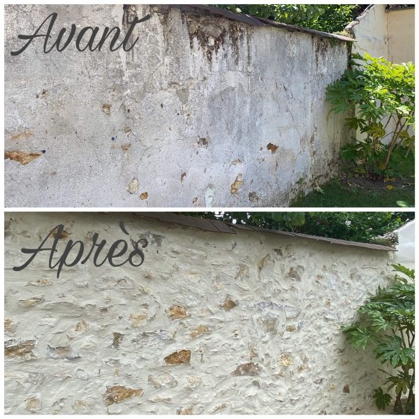 Remise à neuf d'un mur de clôture (3)