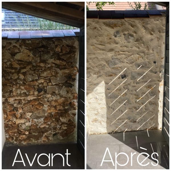 Remise à neuf d'un mur de clôture (4)